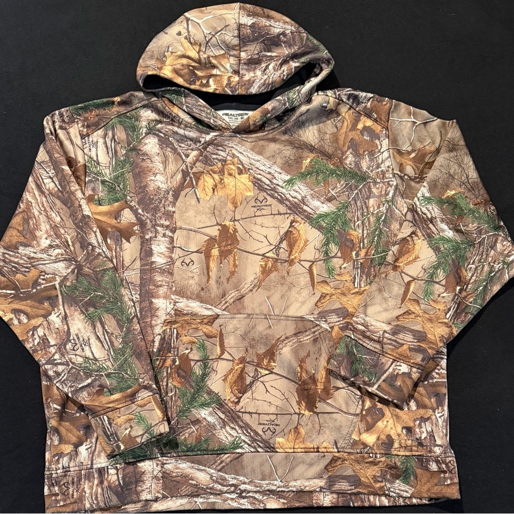 RealTree Hoodie Camo Hunting Outdoor Pullover Lightweight Mens XXL